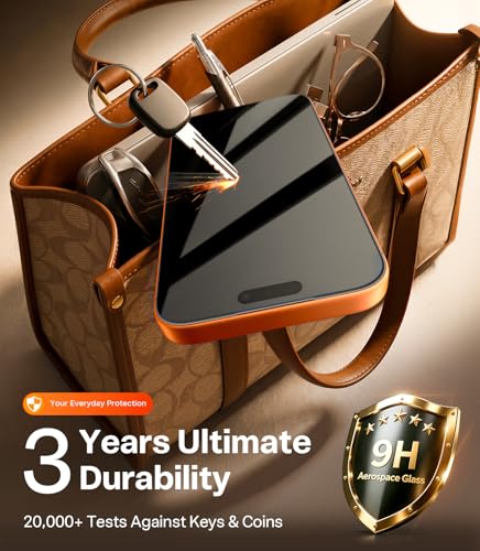 TORRAS Unbreakable 2-Pack for iPhone 17 Pro Screen Protector, 6.3" | Military-Grade Shatterproof, Ultimate Durable Tempered Glass, Anti-Scratch, Ultra Clarity, Invisible Fit, Bubble-Free - size: iPhone 17 Pro (6.3 inch)