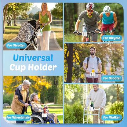 Guiseapue 2-in-1 Stroller Cup Holder Phone Holder, White, Baby Essentials - color: White