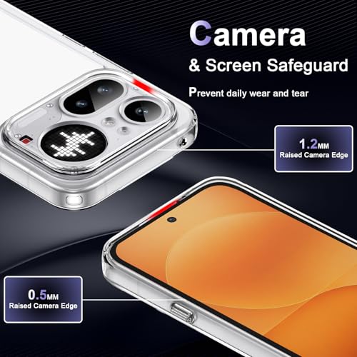 Case for Nothing Phone 4a Pro, Military Grade Drop Protection Phone Case, Yellowing Resistant, Anti-Scratch Hard PC Back, Shockproof Hard Ultra-Thin Protective Cover, Clear - size: Nothing Phone 4a Pro