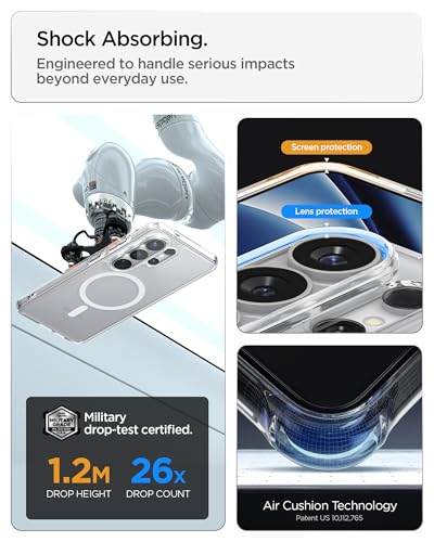 Spigen for Galaxy S26 Ultra Case, Ultra Hybrid MagFit [Anti-Yellowing] [Compatible with MagSafe] [Fast Wireless Charging] - Clear White - color: Clear White, size: Galaxy S26 Ultra