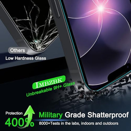 IMBZBK Screen Protector for iPhone 17e / 16e, Tempered Glass, 3+3 Pack - color: 17e,16e-Transparent