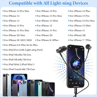 ACANDYA MFi-Certified Wired Headphones for Apple iPhone 14 13 Pro Gunmetal - color: Gunmetal