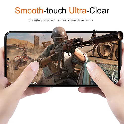 [2+2Pack] Tempered Glass Screen Protector for Samsung Galaxy S22+ and Camera Lens Protector Fingerprint Unlock Full Coverage HD Clear Bubble Free 9H Compatible with Galaxy S22 Plus - color: Samsung Galaxy S22+ (6.6 inch)