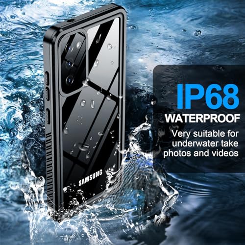 xiwxi for Samsung Galaxy S20 FE Case Waterproof,[IPX8 Underwater Case][Full Body Shockproof & Military Dropproof] Clear Sound Quality Built-in Screen Protector for Samsung S20 FE 6.5 inch-Black - size: For Samsung S20 FE-6.5"