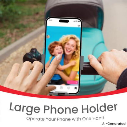 Baby Stroller Phone Holder, Universal Handlebar Phone Mount Grey