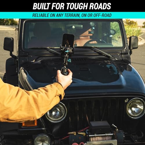 CARMOUNT TitanX100 – Suction Cup Phone Mount for Car & Truck – Heavy Duty Metal Phone Holder, Windshield Phone Mount for iPhone, Android, GPS & All Devices - style: TitanX100