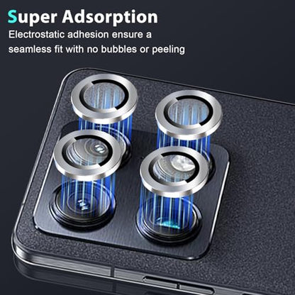 Zeking (2 Set) Camera Lens Protector Compatible with Motorola Signature 5G, Scratch-Resistant HD Clarity Ultra-Thin 9H Tempered Glass with Aluminum Edging, Individual Metal Lens Cover (Silver) - color: Silver