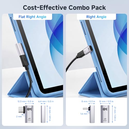 Cable Matters Combo-Pack 40Gbps Right Angle USB C Adapter Kit - style: Combo - Regular