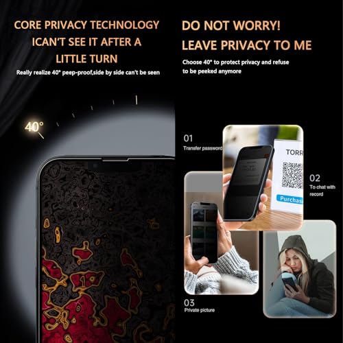 2 Pack Privacy Screen Protector Compatible with iPhone 7 Plus/8 Plus,HD Black 9H Hardness,Coverage Anti Spy Private Tempered Glass - color: 2 Pack, size: iPhone 7 Plus/8 Plus