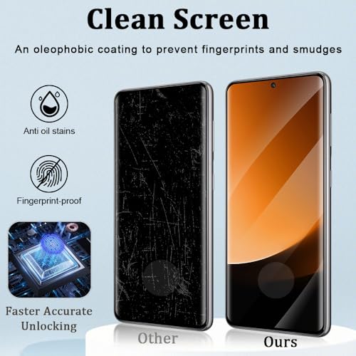 2 Pack Galaxy S21 Ultra Privacy Screen Protector and 2 Pack Camera Lens Protector, 9H Hardness Anti-Spy Tempered Glass, Fingerprint Compatible, 3D Full Coverage, Bubble Free, Anti Scratch (6.8 Inch)