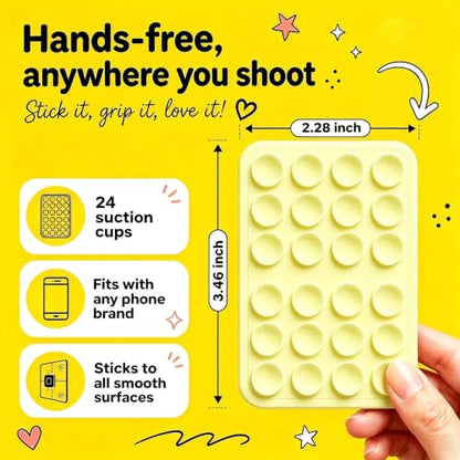 2026 Upgraded Magnetic Suction Sticky Phone Grip for Magsafe, Baby Yellow - color: Baby Yellow
