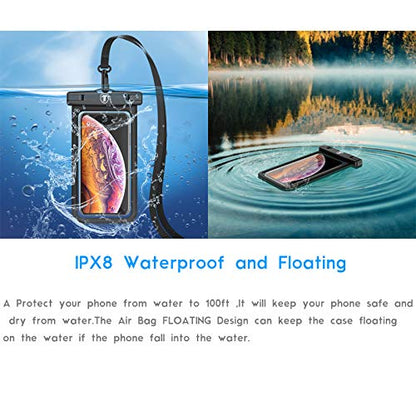 Tekcoo Waterproof Phone Case [Floating] IPX8 Pouch Dry Bag & Reflective Armband Compatible For iPhone 17 16 15 Pro Max Air, Galaxy S25 Ultra S24 S22/A16/S23 FE/A15/A14/A35/A36,Moto G Stylus Power Edge