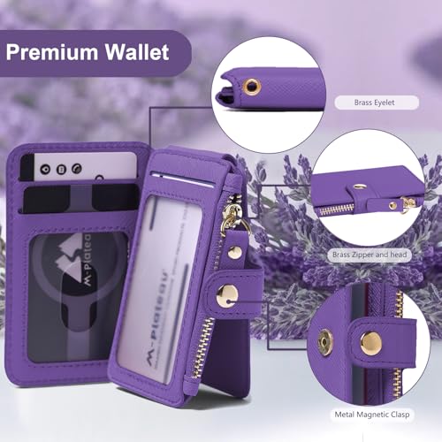 Phone Wallet Stick On, Credit Card Holder for Women Attachable 3M Sticker | Card Holder for Phone case Stick on Attachable Credit Card Holder for Phone (Compatible with Most Smartphones) (Dark Purple) - color: Dark Purple