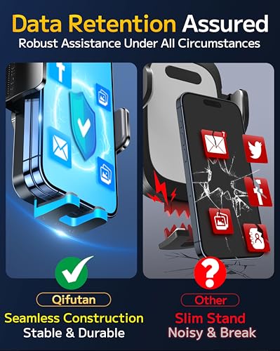 Qifutan Dash Mounted Holders Phone Holders for Your Car Phone Mount for Car Windshield Dashboard Air Vent Universal Desk Mounts Hands Free Automobile Cell Phone Holder Fit for iPhone Smartphone - color: Carbon Fiber