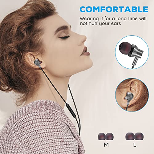 Earphones Wired in Ear Headphones Earbuds for iPhone 14/14 Pro Max /13/13 Pro Max/ 12/12 Mini 11 Pro/11 Headphones - color: 1 pack-silver