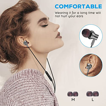Earphones Wired in Ear Headphones Earbuds for iPhone 14/14 Pro Max /13/13 Pro Max/ 12/12 Mini 11 Pro/11 Headphones - color: 1 pack-silver
