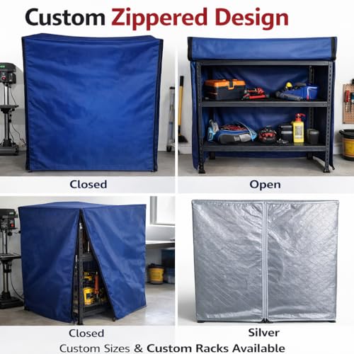 Heavy Duty Custom Dust Cover, 600D Oxford Fabric with Waterproof Coating, Made to Measure Outdoor Cover, Tear Resistant, UV Protection, Zipper Access (Heavy Duty Waterproof)