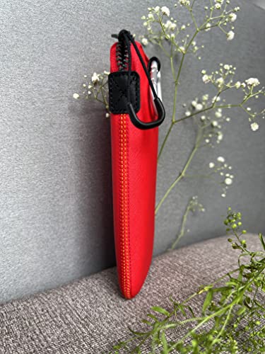 OneJoy Neoprene Cell Phone Pouch, Large Zipper Opening, Lightweight & Protective Phone Sleeves for iPhone Durable Phone Carrier Bag, Thermal Carrying Phone Pouch with Inner Pocket [ Red ] - color: Red
