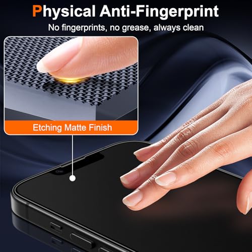 2 Pack Matte Privacy Screen Protector for iPhone 17e / iPhone 16e / iPhone 14 / iPhone 13 / iPhone 13 Pro 6.1-inch with Installation Frame, Anti-Spy Anti-Glare 9H Tempered Glass, Case Friendly - size: iPhone 17e/16e/14/13/13 Pro-6.1 Inch