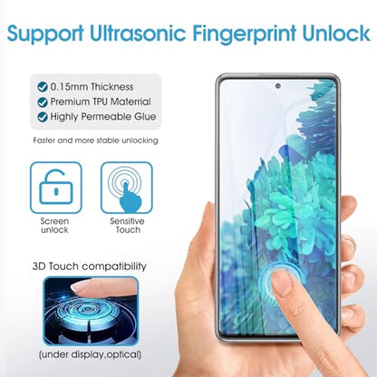 3 Pack TPU Screen Protector for Samsung Galaxy S20 FE, Self-Healing HD Flexible Hydrogel Film Compatible with Galaxy S20 FE 6.5", Support Fingerprint Unlock, Scratch-Resistant, Bubble Free - size: Samsung Galaxy S20 FE
