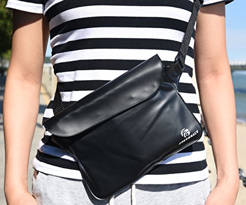 Freegrace Waterproof Pouches with Waist Strap / Pouch Case Bundle Set- Keep Your Phone & Valuables Dry and Safe - Waterproof Dry Bags for Boating Swimming Snorkeling Kayaking Beach Water Parks Pool - color: Black