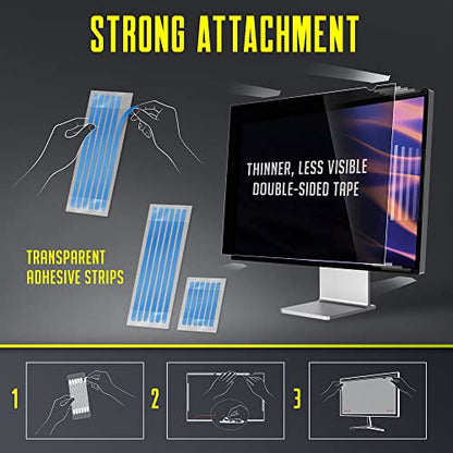 Privacy Screen Adhesive Tabs and Strips for Computer Monitors and Laptops - Replacement kit - size: [1 Pack] Replacement Kit