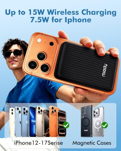 Miady Magnetic Portable Charger Power Bank for iPhone 10000mAh,