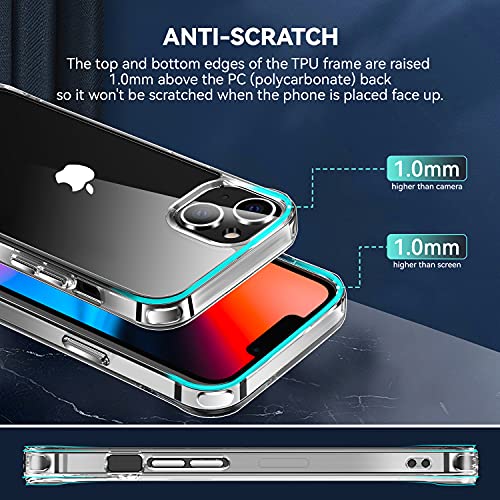 navor Transparent Phone Case Compatible with iPhone 13 6.1-inch Lightweight Anti-Yellowing Scratch-Resistant Slim Fit [Clear]