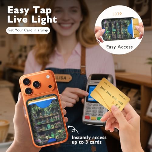Compatible with Magsafe Wallet Magnetic Card Holder - Chemical Bookshelf Phone Wallets for Women Teen Girls Cute for iPhone 17/16/15/14/13/12 Series Slim for Apple Mag RFID Magnet,Fit 3 Cards - color: Chemical Bookshelf