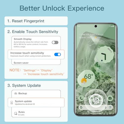 JETech TPU Screen Protector for Google Pixel 8, 2+2 Pack - size: Pixel 8