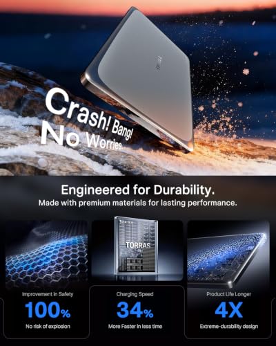 TORRAS MiniMag Pro Ultra Slim Magnetic Power Bank 5000mAh, Infinite Grey