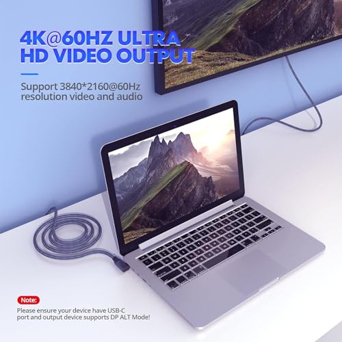 USB C Right Angle Cable 100W 3.3ft, 4K Video USB C 3.2 Gen2x2 Data Cable - color: Gray, size: 3.3FT