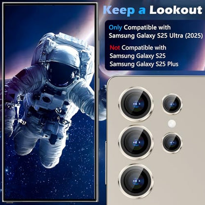 imluckies for Samsung Galaxy S25 Ultra Camera Lens Protector, AR+AF Tempered Glass & 9H Anti-Scratch Metal Individual Lens Cover, HD Clear Camera Protection for S25Ultra, Titanium Gray - color: Gray