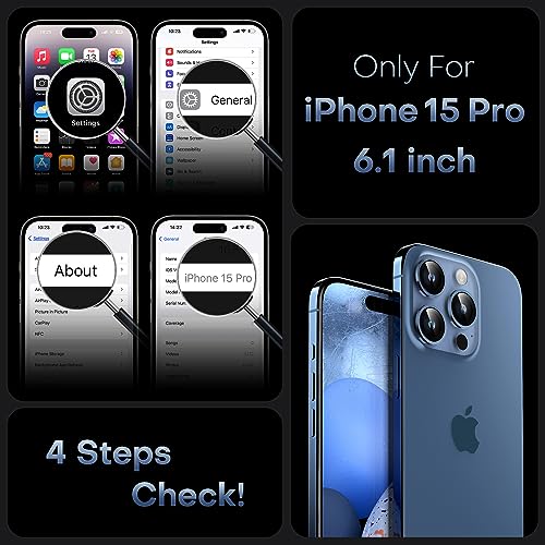 TOCOL Magnetic for iPhone 15 Pro Case, Upgraded Full Camera Protection, Compatible with Magsafe, Drop Protection, Translucent Matte Back Phone Cover 6.1-Inch (Dark Blue) - color: Dark Blue, size: Iphone 15 Pro