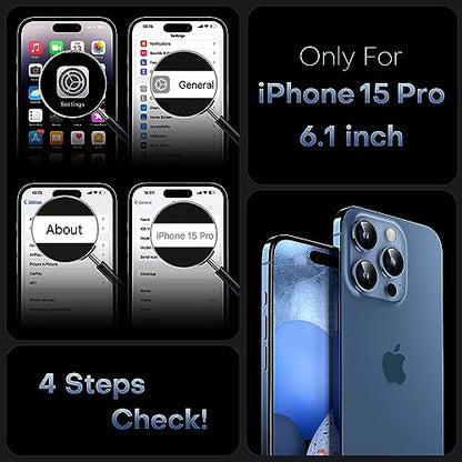 TOCOL Magnetic for iPhone 15 Pro Case, Upgraded Full Camera Protection, Compatible with Magsafe, Drop Protection, Translucent Matte Back Phone Cover 6.1-Inch (Dark Blue) - color: Dark Blue, size: Iphone 15 Pro