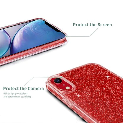 JJGoo Compatible with iPhone XR Case, Bling Sparkle Soft TPU Anti-Scratch Shockproof Protective Phone Bumper, Women Girls Cute Slim Phone Case, Clear Glitter - color: Clear Glitter