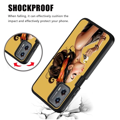 for Moto G 5G 2024/Moto G Play 5G 2024 Case, Military Grade Heavy Duty [3-Layer] Dustproof Shockproof Full-Body Protective Case for Motorola Moto G 5G 2024, African American Girl - color: African American Girl