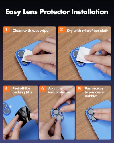 UNBREAKcable iPhone 16 Privacy Screen Protector 2-Pack, Upgraded Dual-Tempered Glass + 2 Camera Lens Protectors, 25° Anti-Spy, Military-Grade 9H+, HD Clear, Anti-Fingerprint, 6.1 Inch - size: iPhone 16