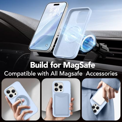GONEZ Magnetic for iPhone 15 Pro Case, Silicone Cover Baby Blue - color: Baby Blue, size: Iphone 15 Pro