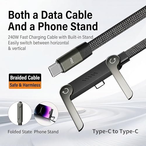 2-in-1 Invisible Stand Charger Cable