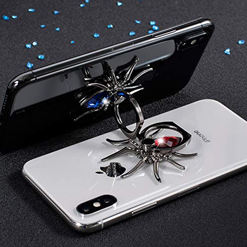 Allengel Phone Ring Holder Stand, 360 Degree Rotation Universal Spider Finger Kickstand with Polished Metal Phone Grip for Cell Phone, Red - color: Red
