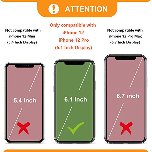 Bocasal Detachable Wallet Case Card Holder for iPhone 12/12 Pro, Light Blue | Kickstand Card Slots Holder PU Leather Magnetic Shockproof Wrist Strap Removable Flip Protective Cover 6.1 inch - color: Light Blue