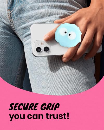 On The Grip Cute Cartoon Briquette Acrylic Multi Functional Collapsible Expandable Mobile Phone Grip & Kickstand (SkyBlue) - color: Skyblue