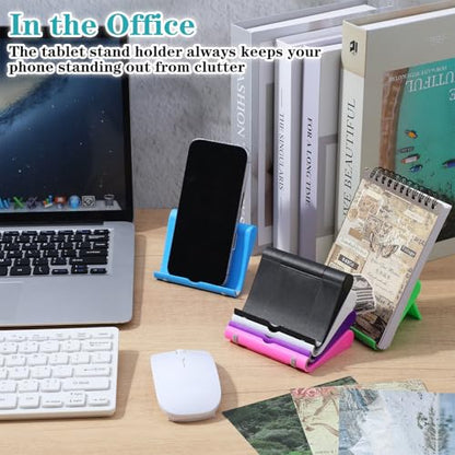 36 Pcs Cell Phone Stands Bulk Foldable Tablet Mobile Stand Adjustable Multi Angle Tablet Holder Compatible with Phone 15 14 13 12 11 Pro Xs Xs Max XR 8 All Android Smartphones(Multicolor)