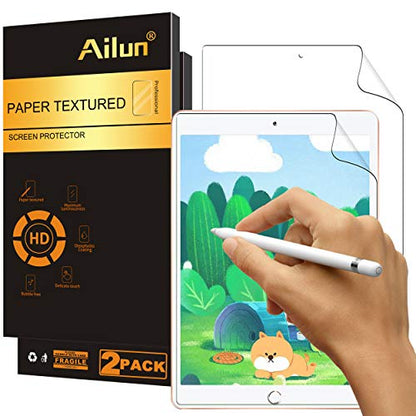 Ailun 2 Pack Paper Textured Screen Protector for iPad 9/8/7, 10.2 Inch