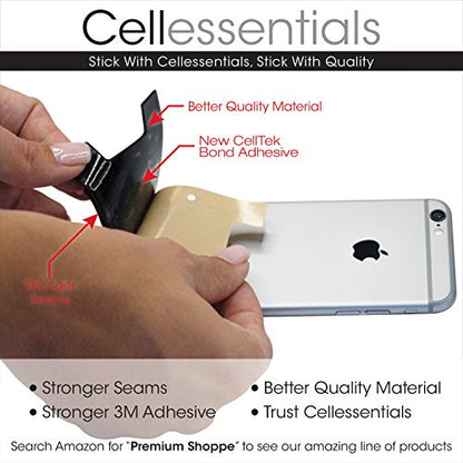 USA Merchant | Cell Phone Wallet with Stand by Cellessentials: (for Credit Card & Id) iPhone, Android & Most Smartphones | 3 Pc Pack - Black, Grey & Pink - color: Black, Gray & Pink