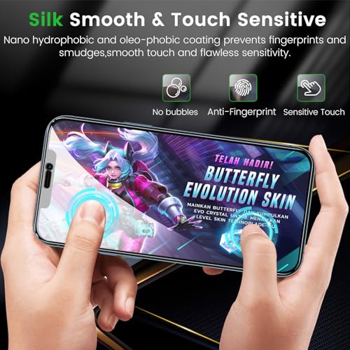 Romkasi 3 Pack Privacy Screen Protector for iPhone 12 Pro Max 6.7 Inch with 3 Pack Camera Lens Protector, Anti Spy Tempered Glass Film, Anti-Scratch, Touch Sensitive, Case Friendly - color: iPhone 12 Pro Max