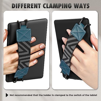 MoKo Security Hand-Strap for 6-8" Kindle eReaders Fire Tablets, Lake Blue - color: 1-e-lake Blue, style: Patterned Strap