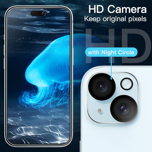 JETech Screen Protector for iPhone 15 Plus, 2+2 Pack - size: iPhone 15 Plus