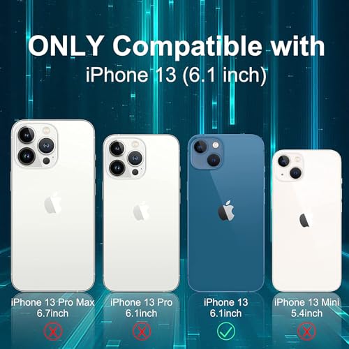 Battery Case for iPhone 13, Upgraded 10000mAh Portable Protective Charging Case with Wireless Charging Compatible with iPhone 13 (6.1 inch) Rechargeable Battery Pack Charger Case with Carplay (Black)